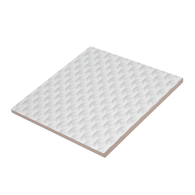 White circle embossed ceramic tile (Side)