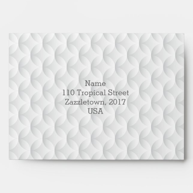 White circle embossed envelope (Front)