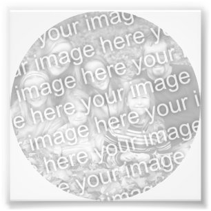 White Circle Frame Photo Print