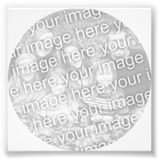 White Circle Frame Photo Print (Front)