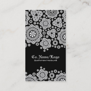 White Circle Pattern Business Card