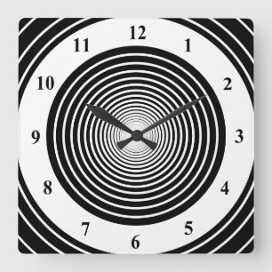 White Circles - Add your favourite colours Square Wall Clock
