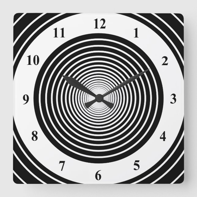 White Circles - Add your favourite colours Square Wall Clock (Front)