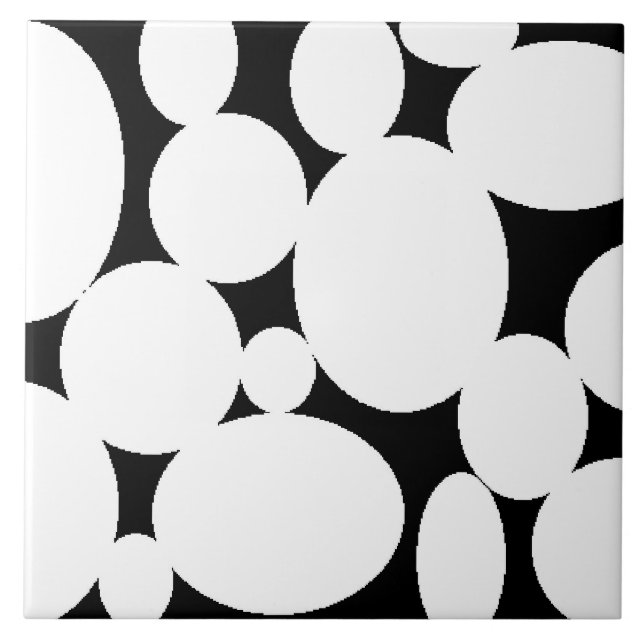 WHITE CIRCLES CERAMIC TILE (Front)