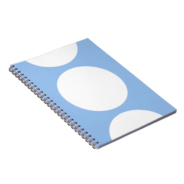 White Circles on Light Blue Notebook (Right Side)