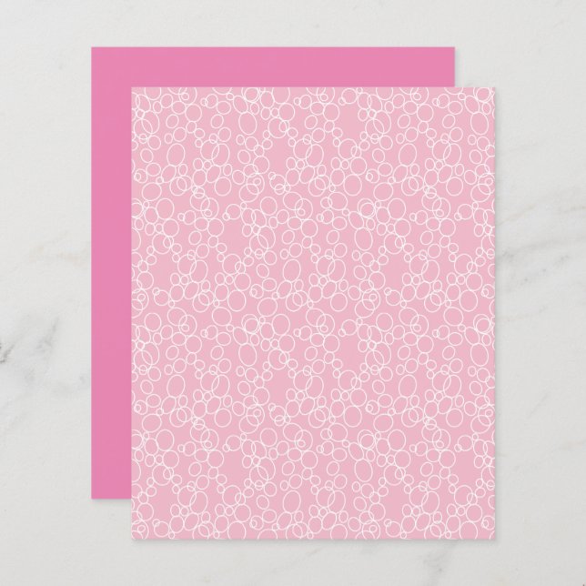 White Circles on Pink Scrapbook Paper (Front/Back)