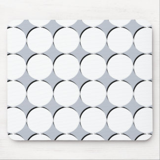 White Circles Pattern Mouse Pad