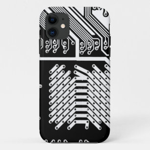 White Circuit Board Oh My! iPhone 11 Case
