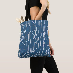 White Circuit Lines  Tote Bag