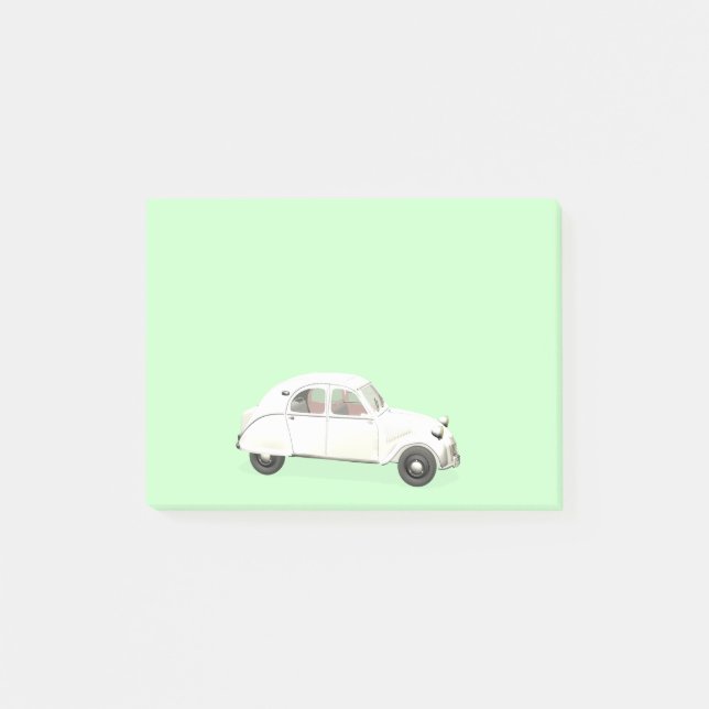 White Citroen 2CV Post-it Notes (Front)