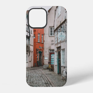 WHITE CITY BIKE PARKED ON ROADSIDE iPhone 12 CASE