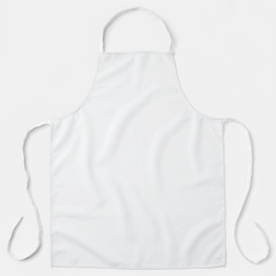 White Classic Plain And Simple Solid Colour Apron
