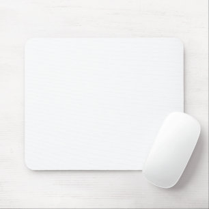 White Classic Plain And Simple Solid Colour  Mouse Pad