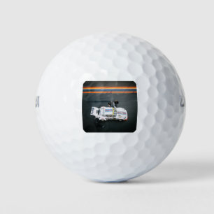 White classic race car golf balls