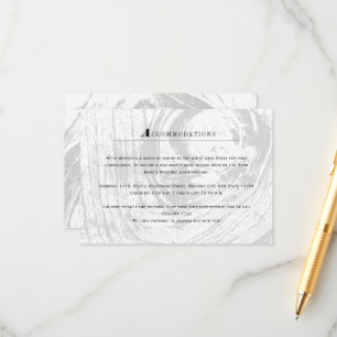 White Classic Rustic Woodgrain Winter Wedding Enclosure Card