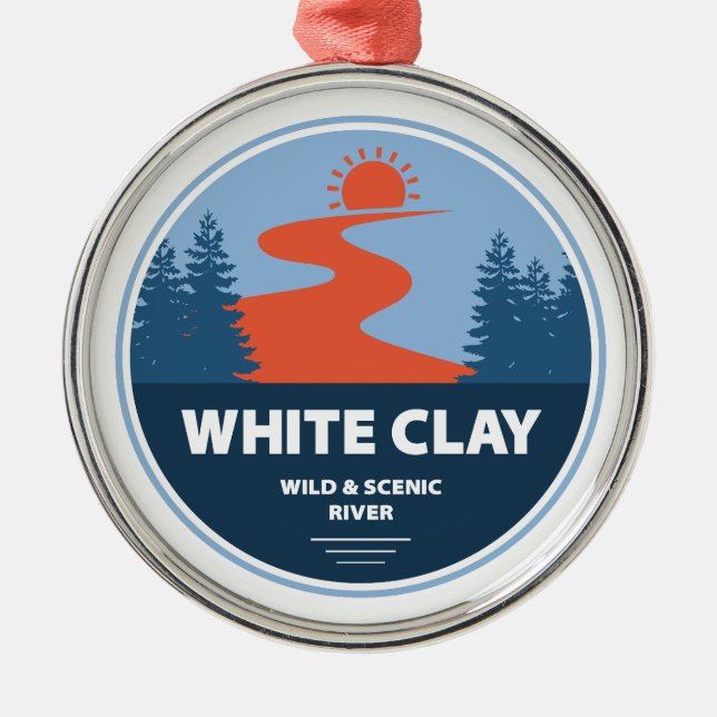 White Clay Wild And Scenic River Metal Ornament (Front)