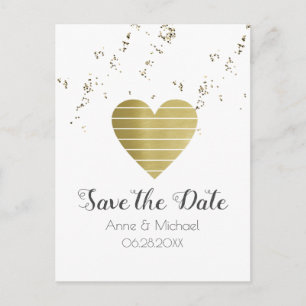 white clean clear wedding postcard with love heart