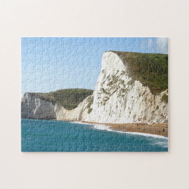 White Cliffs along Jurassic Coast, Dorset, England Jigsaw Puzzle (Horizontal)