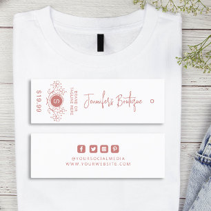 White Clothing Tags Boutique Price Branding