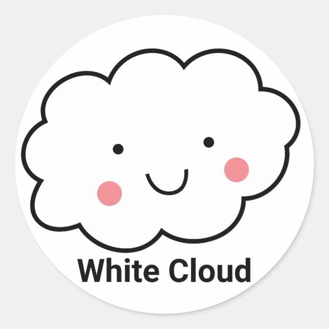 White Cloud EMS 911 Humour Classic Round Sticker (Front)