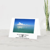 White cloud over a placid ocean card (Back)
