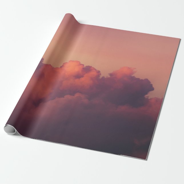 WHITE CLOUDS AND BLUE SKY WRAPPING PAPER (Unrolled)