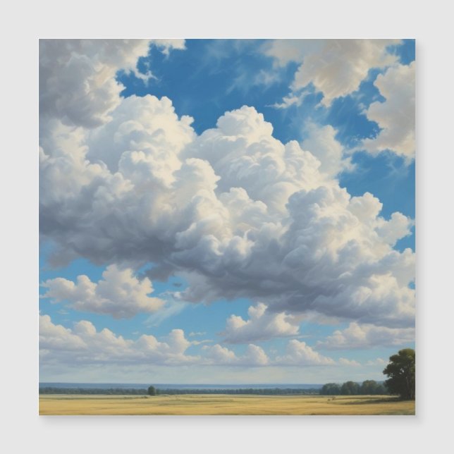 White Clouds and Clear Blue Sky (Front)