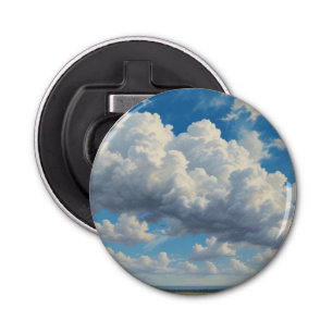 White Clouds and Clear Blue Sky Bottle Opener