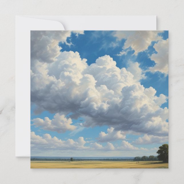 White Clouds and Clear Blue Sky Card (Front)