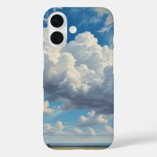 White Clouds and Clear Blue Sky iPhone 16 Case