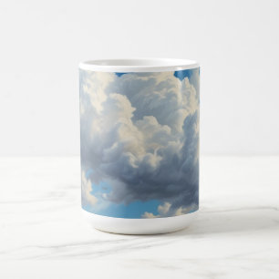White Clouds and Clear Blue Sky Coffee Mug