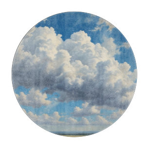 White Clouds and Clear Blue Sky Cutting Board