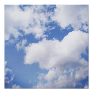 White Clouds And Sunlight On The Blue Sky Tapestr Poster