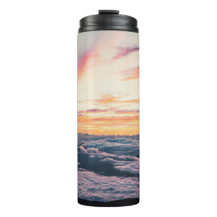 WHITE CLOUDS AT GOLDEN HOUR THERMAL TUMBLER