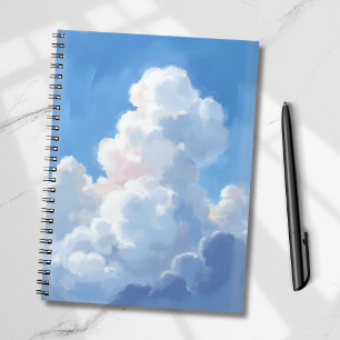 White Clouds Beautiful Blue Sky Watercolor Notebook