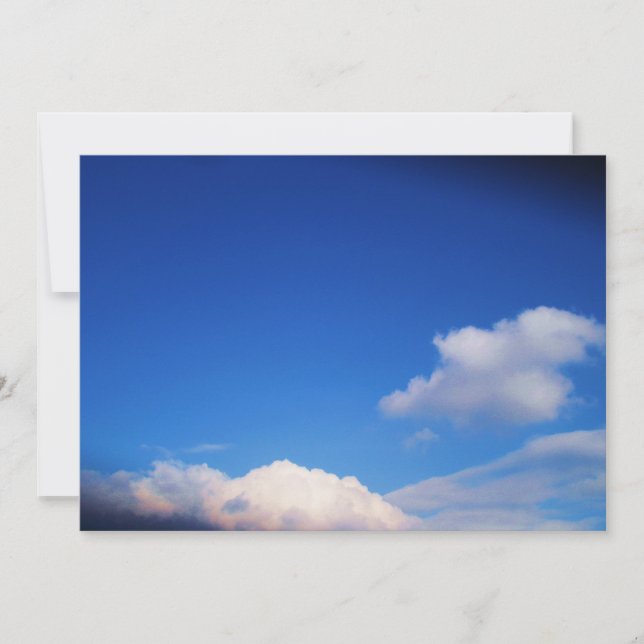 White Clouds & Blue Sky Invitation (Front)