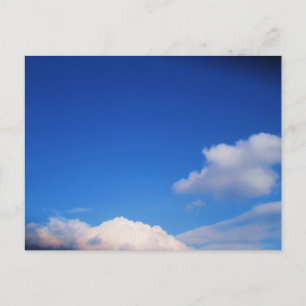 White Clouds & Blue Sky Postcard