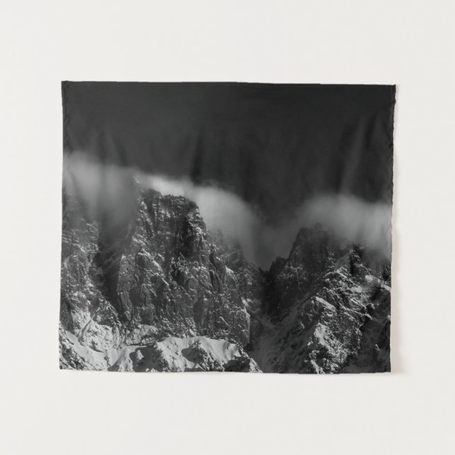 White clouds covering mountains tapestry (Front (Horizontal))