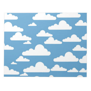 WHITE CLOUDS NOTEPAD