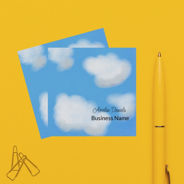 White Clouds on Blue Sky Business Card (Creator Uploaded)