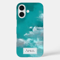 White Clouds on Turquoise