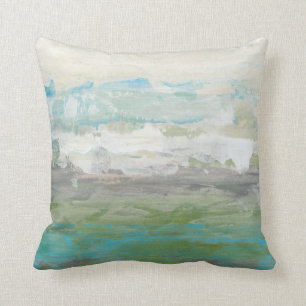 White Clouds Overlooking Beautiful Landscape Cushion