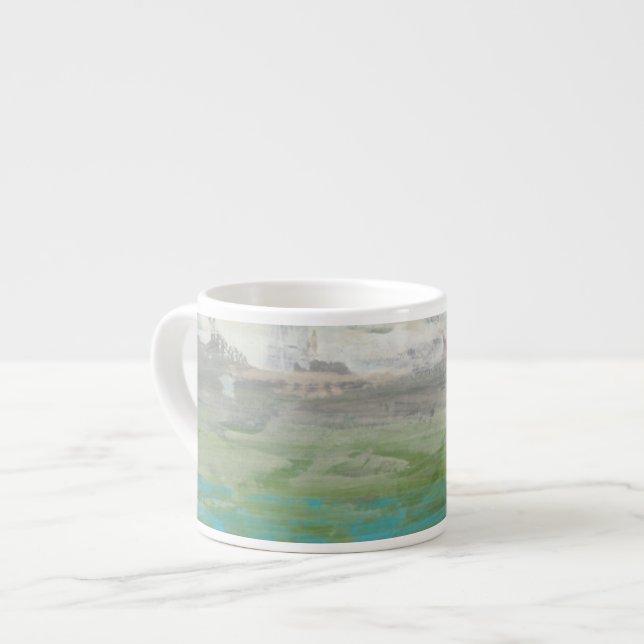 White Clouds Overlooking Beautiful Landscape Espresso Cup (Front Left)