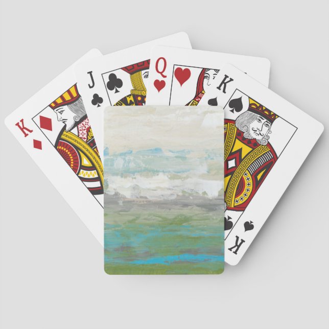 White Clouds Overlooking Beautiful Landscape Playing Cards (Back)