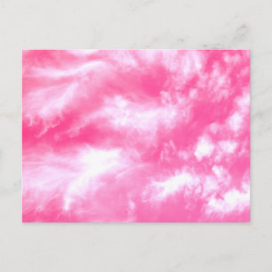 White Clouds Pink Sky Postcard