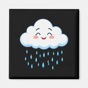 White Clouds Rain Drop Costume Christmas Halloween Magnet