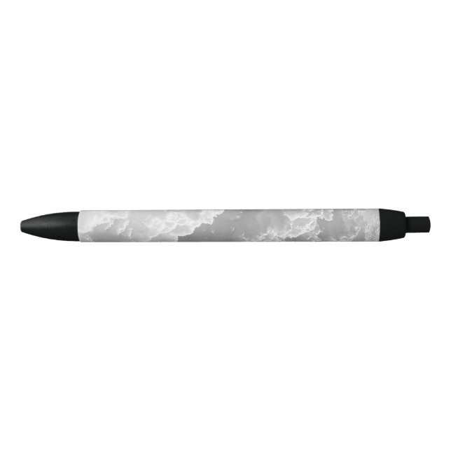 White Clouds, Weather Graphics, Cloudy Clipart Black Ink Pen (Front)