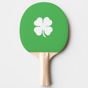 White Clover Leaf Ping Pong Paddle