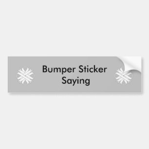 White Clover Ribbon by Kenneth Yoncich Bumper Sticker