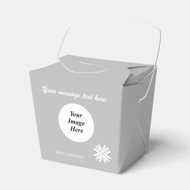 White Clover Ribbon Template by Kenneth Yoncich Favour Box (Front Side)